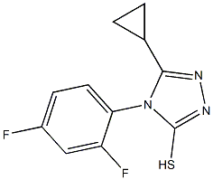 5-cyclopropyl-4-(2,4-difluorophenyl)-4H-1,2,4-triazole-3-thiol Struktur