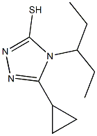 5-cyclopropyl-4-(pentan-3-yl)-4H-1,2,4-triazole-3-thiol Struktur