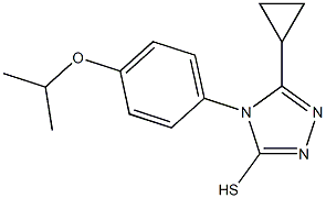 5-cyclopropyl-4-[4-(propan-2-yloxy)phenyl]-4H-1,2,4-triazole-3-thiol Struktur