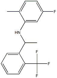 5-fluoro-2-methyl-N-{1-[2-(trifluoromethyl)phenyl]ethyl}aniline Struktur