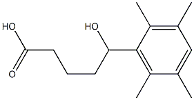 5-hydroxy-5-(2,3,5,6-tetramethylphenyl)pentanoic acid Struktur