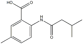 5-methyl-2-(3-methylbutanamido)benzoic acid Struktur