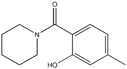 5-methyl-2-(piperidin-1-ylcarbonyl)phenol Struktur