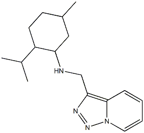 5-methyl-2-(propan-2-yl)-N-{[1,2,4]triazolo[3,4-a]pyridin-3-ylmethyl}cyclohexan-1-amine Struktur