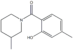 5-methyl-2-[(3-methylpiperidin-1-yl)carbonyl]phenol Struktur