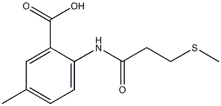 5-methyl-2-[3-(methylsulfanyl)propanamido]benzoic acid Struktur