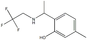 5-methyl-2-{1-[(2,2,2-trifluoroethyl)amino]ethyl}phenol Struktur