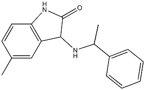 5-methyl-3-[(1-phenylethyl)amino]-2,3-dihydro-1H-indol-2-one Struktur