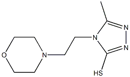 5-methyl-4-[2-(morpholin-4-yl)ethyl]-4H-1,2,4-triazole-3-thiol Struktur