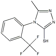 5-methyl-4-[2-(trifluoromethyl)phenyl]-4H-1,2,4-triazole-3-thiol Struktur