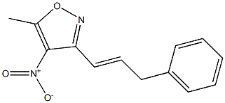 5-methyl-4-nitro-3-[(1E)-3-phenylprop-1-enyl]isoxazole Struktur