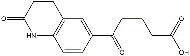 5-oxo-5-(2-oxo-1,2,3,4-tetrahydroquinolin-6-yl)pentanoic acid Struktur