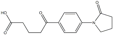 5-oxo-5-[4-(2-oxopyrrolidin-1-yl)phenyl]pentanoic acid Struktur