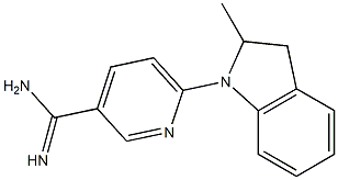 6-(2-methyl-2,3-dihydro-1H-indol-1-yl)pyridine-3-carboximidamide Struktur