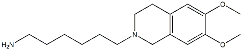 6-(6,7-dimethoxy-1,2,3,4-tetrahydroisoquinolin-2-yl)hexan-1-amine Struktur