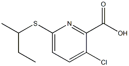 6-(butan-2-ylsulfanyl)-3-chloropyridine-2-carboxylic acid Struktur