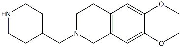 6,7-dimethoxy-2-(piperidin-4-ylmethyl)-1,2,3,4-tetrahydroisoquinoline Struktur