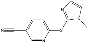 6-[(1-methyl-1H-imidazol-2-yl)sulfanyl]pyridine-3-carbonitrile Struktur