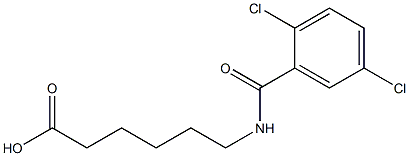 6-[(2,5-dichlorophenyl)formamido]hexanoic acid Struktur