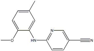 6-[(2-methoxy-5-methylphenyl)amino]nicotinonitrile Struktur