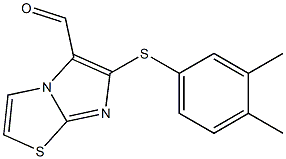 6-[(3,4-dimethylphenyl)thio]imidazo[2,1-b][1,3]thiazole-5-carbaldehyde Struktur