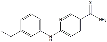 6-[(3-ethylphenyl)amino]pyridine-3-carbothioamide Struktur