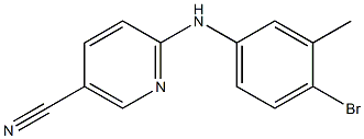 6-[(4-bromo-3-methylphenyl)amino]nicotinonitrile Struktur