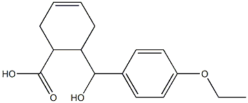 6-[(4-ethoxyphenyl)(hydroxy)methyl]cyclohex-3-ene-1-carboxylic acid Struktur