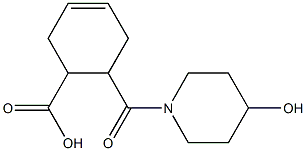 6-[(4-hydroxypiperidin-1-yl)carbonyl]cyclohex-3-ene-1-carboxylic acid Struktur