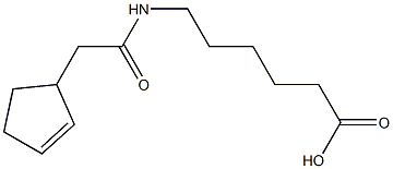 6-[(cyclopent-2-en-1-ylacetyl)amino]hexanoic acid Struktur