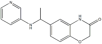 6-[1-(pyridin-3-ylamino)ethyl]-3,4-dihydro-2H-1,4-benzoxazin-3-one Struktur