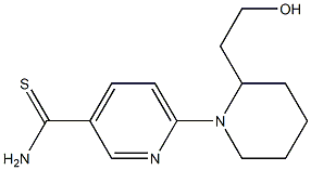 6-[2-(2-hydroxyethyl)piperidin-1-yl]pyridine-3-carbothioamide Struktur