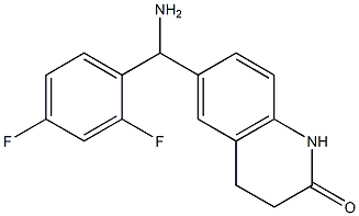 6-[amino(2,4-difluorophenyl)methyl]-1,2,3,4-tetrahydroquinolin-2-one Struktur