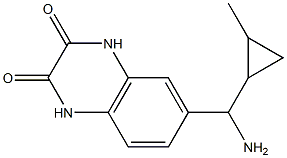 6-[amino(2-methylcyclopropyl)methyl]-1,2,3,4-tetrahydroquinoxaline-2,3-dione Struktur