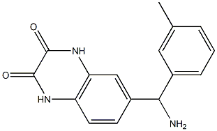 6-[amino(3-methylphenyl)methyl]-1,2,3,4-tetrahydroquinoxaline-2,3-dione Struktur