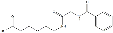 6-{[(benzoylamino)acetyl]amino}hexanoic acid Struktur