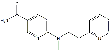 6-{methyl[2-(pyridin-2-yl)ethyl]amino}pyridine-3-carbothioamide Struktur