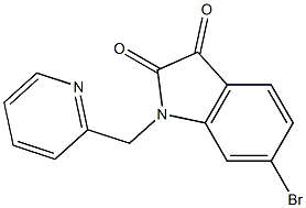 6-bromo-1-(pyridin-2-ylmethyl)-2,3-dihydro-1H-indole-2,3-dione Struktur