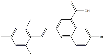 6-bromo-2-[(E)-2-mesitylvinyl]quinoline-4-carboxylic acid Struktur