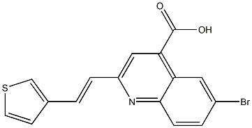 6-bromo-2-[(E)-2-thien-3-ylvinyl]quinoline-4-carboxylic acid Struktur