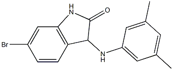 6-bromo-3-[(3,5-dimethylphenyl)amino]-2,3-dihydro-1H-indol-2-one Struktur