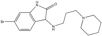 6-bromo-3-{[3-(piperidin-1-yl)propyl]amino}-2,3-dihydro-1H-indol-2-one Struktur