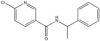 6-chloro-N-(1-phenylethyl)pyridine-3-carboxamide Struktur