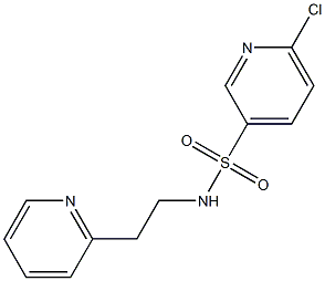 6-chloro-N-(2-pyridin-2-ylethyl)pyridine-3-sulfonamide Struktur