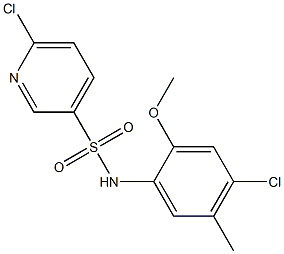 6-chloro-N-(4-chloro-2-methoxy-5-methylphenyl)pyridine-3-sulfonamide Struktur