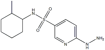 6-hydrazinyl-N-(2-methylcyclohexyl)pyridine-3-sulfonamide Struktur