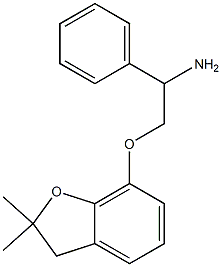 7-(2-amino-2-phenylethoxy)-2,2-dimethyl-2,3-dihydro-1-benzofuran Struktur