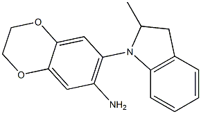 7-(2-methyl-2,3-dihydro-1H-indol-1-yl)-2,3-dihydro-1,4-benzodioxin-6-amine Struktur