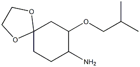 7-(2-methylpropoxy)-1,4-dioxaspiro[4.5]decan-8-amine Struktur