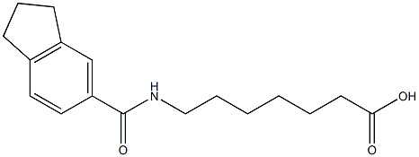 7-[(2,3-dihydro-1H-inden-5-ylcarbonyl)amino]heptanoic acid Struktur